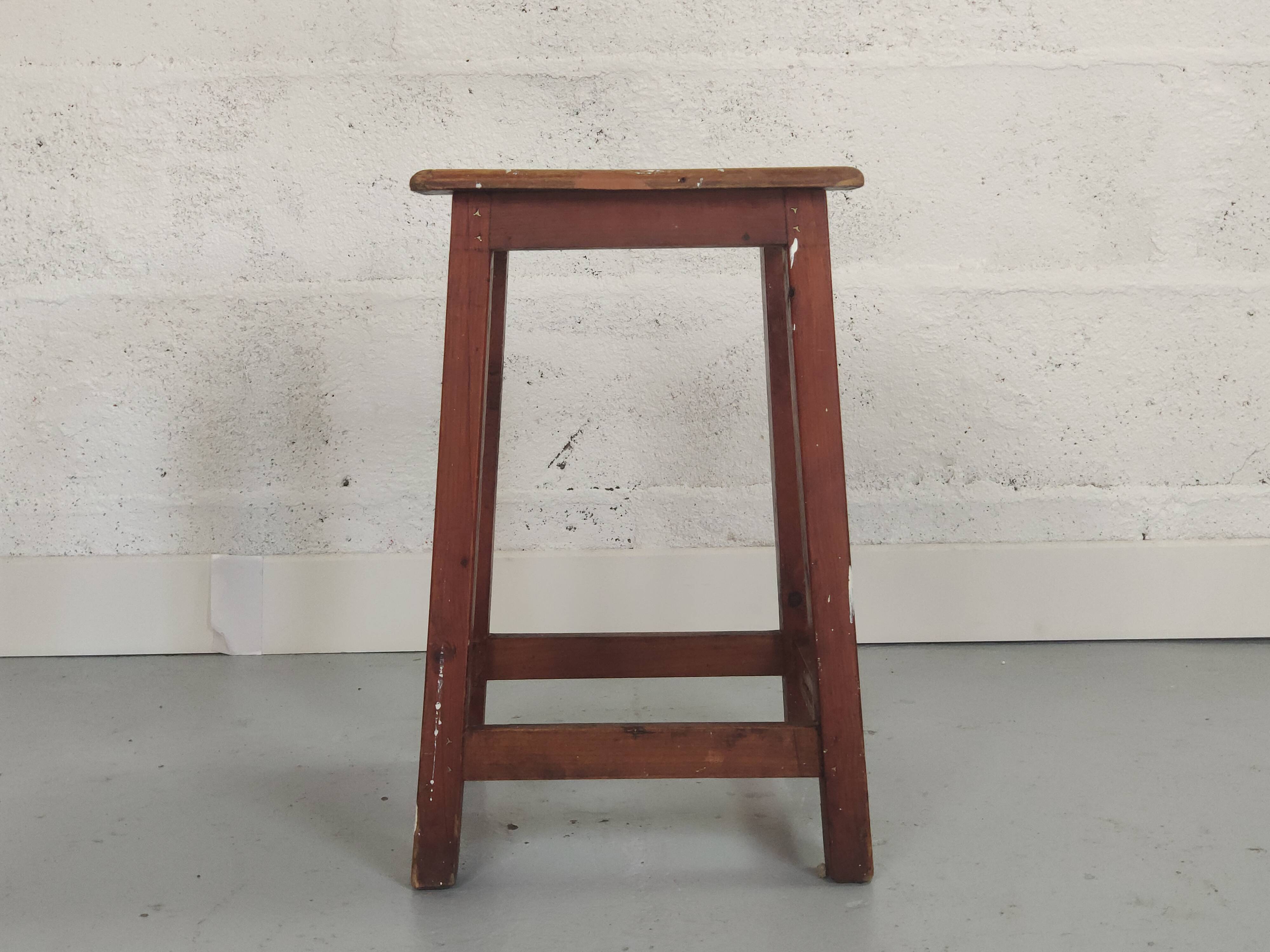 Vintage wooden painter's stool
