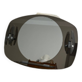 70s design smoked illuminated mirror