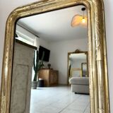 Antique Louis-Philippe mirror, 19th century, silver leaf