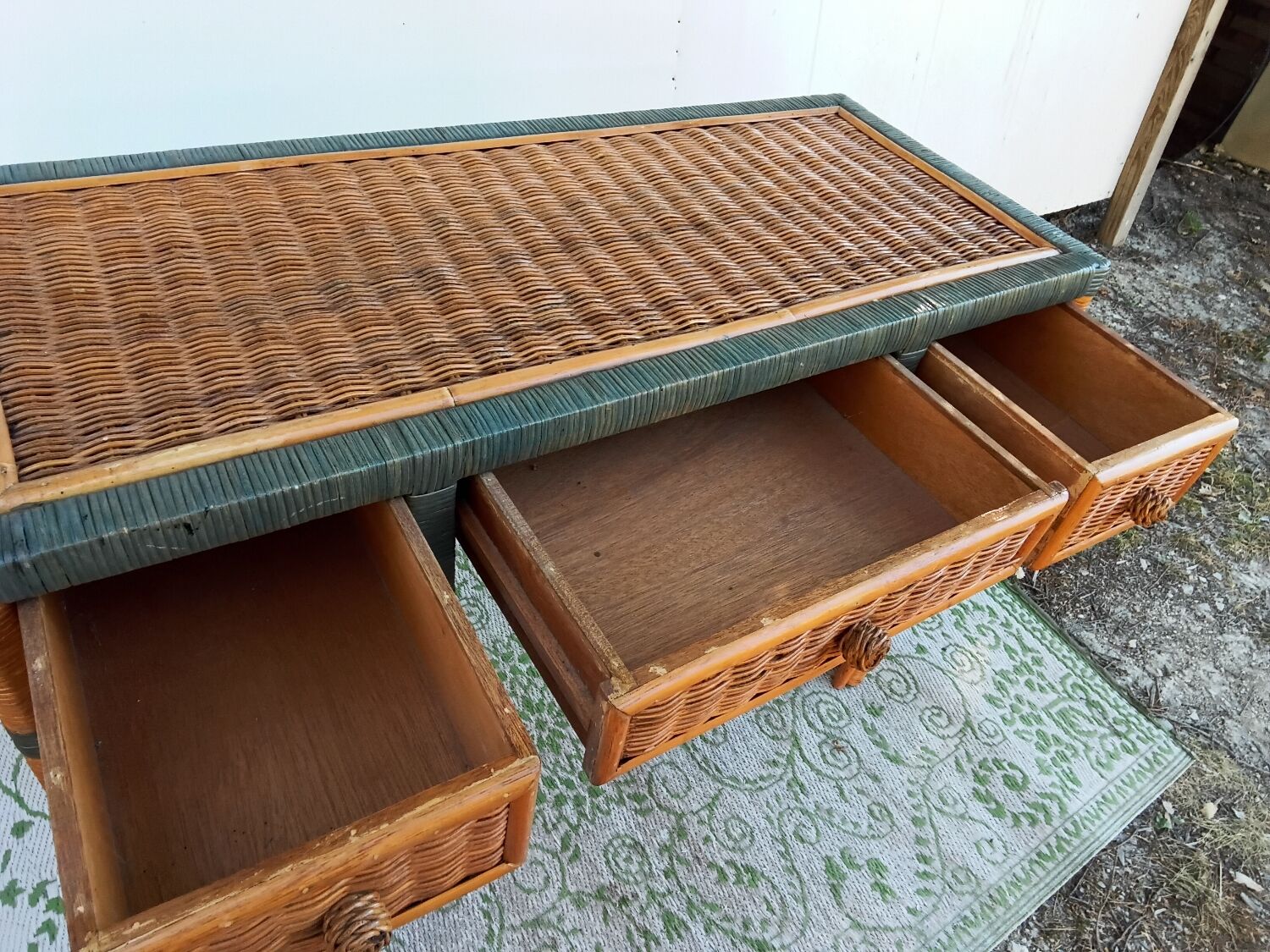 Rattan console