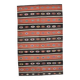 Light Red & Dark Brown Striped Kilim Rug, 168x264Cm