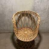 Vintage rattan armchair