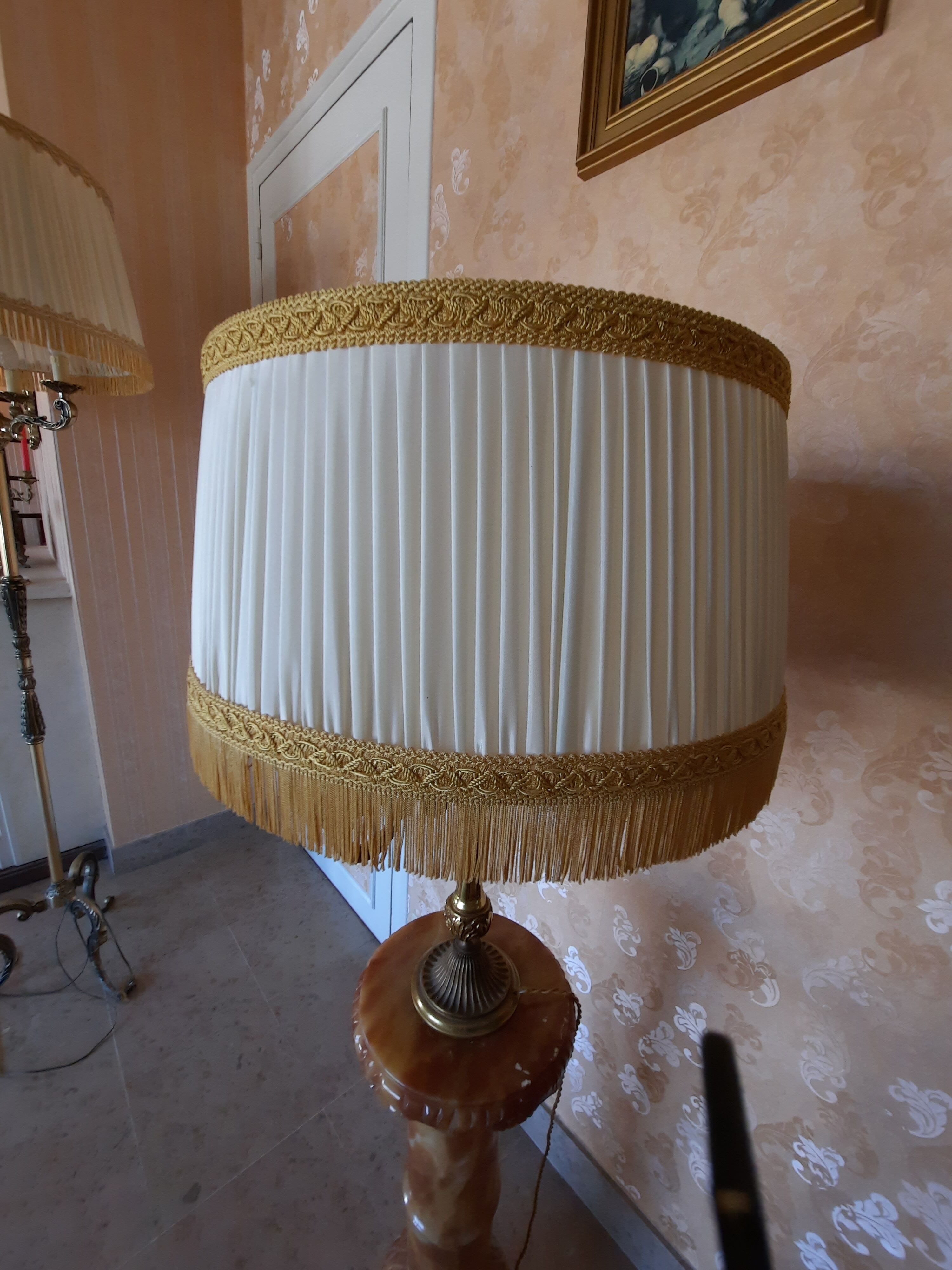 Solid bronze lamp Louis xv style 3 branches