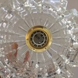 Vintage molded glass pendant lamp