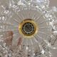 Vintage molded glass pendant lamp