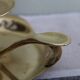 Golden brass candle holder
