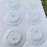 6 earthenware dinner plates KG Lunéville model Mauresque diam. 22 cm