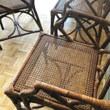 Rattan armchairs