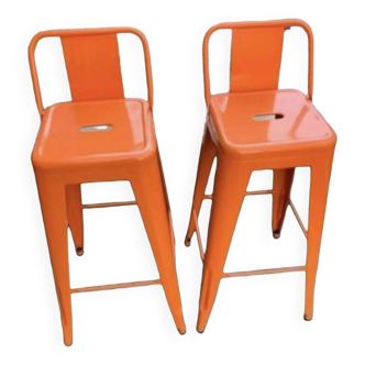 TOLIX high stool orange