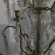 4 light bronze and crystal chandelier
