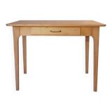 Table bureau bois massif clair ancienne vintage 1980