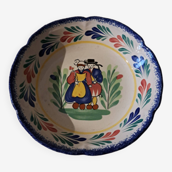 Deep plate / small dish Petit Breton earthenware from Pornic