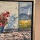 Mid Century Oil on Canvas “Sommardag” by Egon Lennart, Vintage & Framed 24×24cm