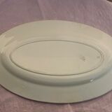 Serving dish in charcoal earthenware model Courbet art deco