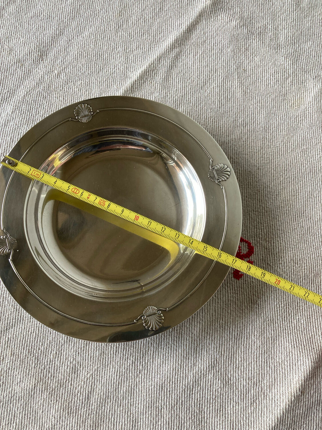 Silver-plated metal bottle coaster Christofle