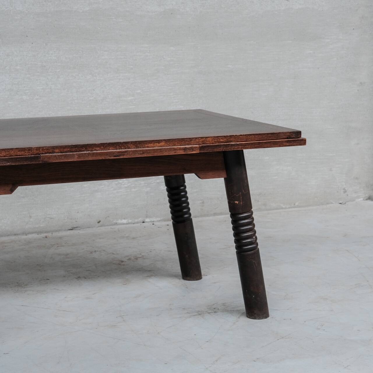 French Art Deco Oak Dining Table
