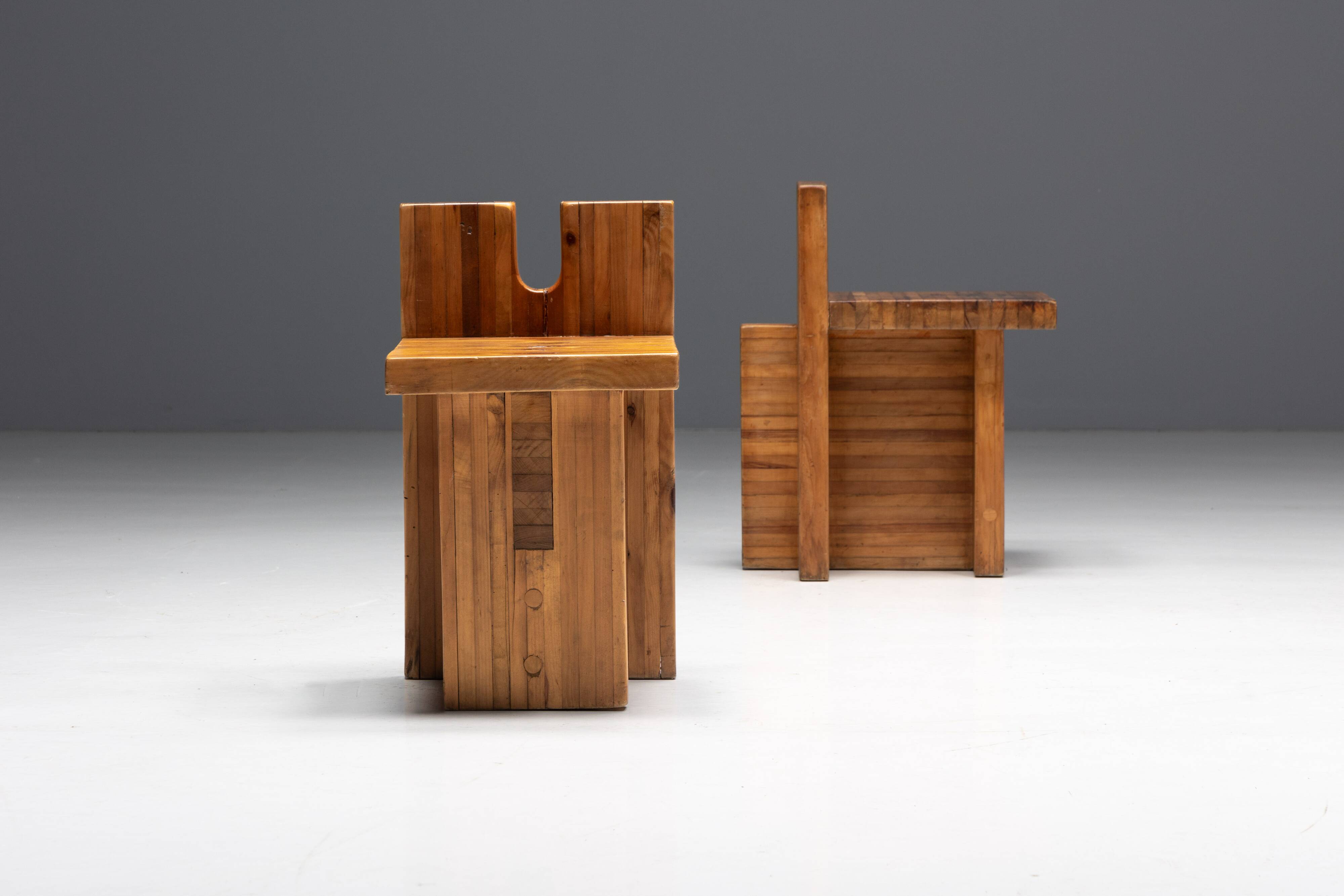 Sesc stools by lina bo bardi for sesc pompeia, brazil, 1970s