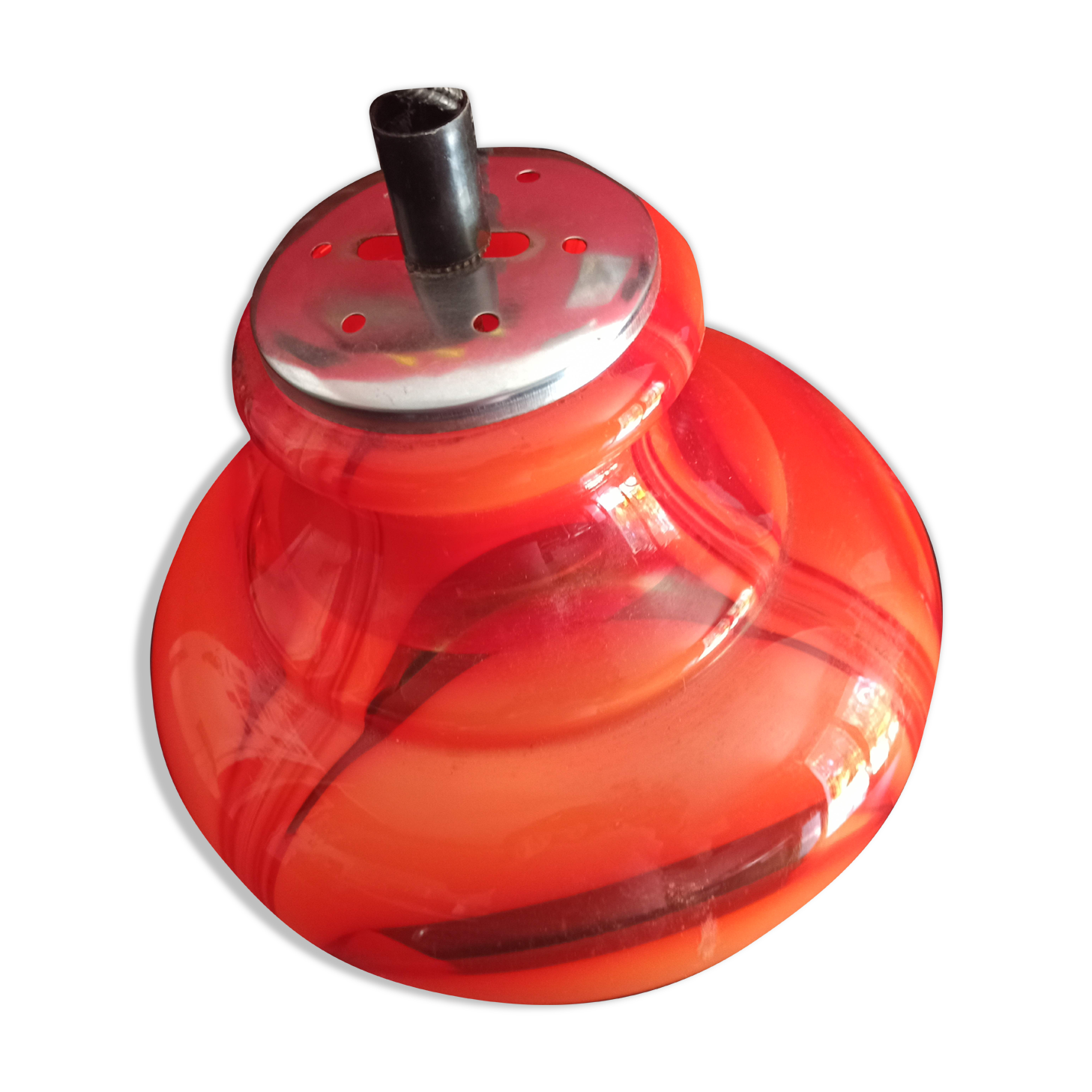 Vintage chandelier rises orange drop