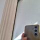 Beige bevelled and moulded mirror