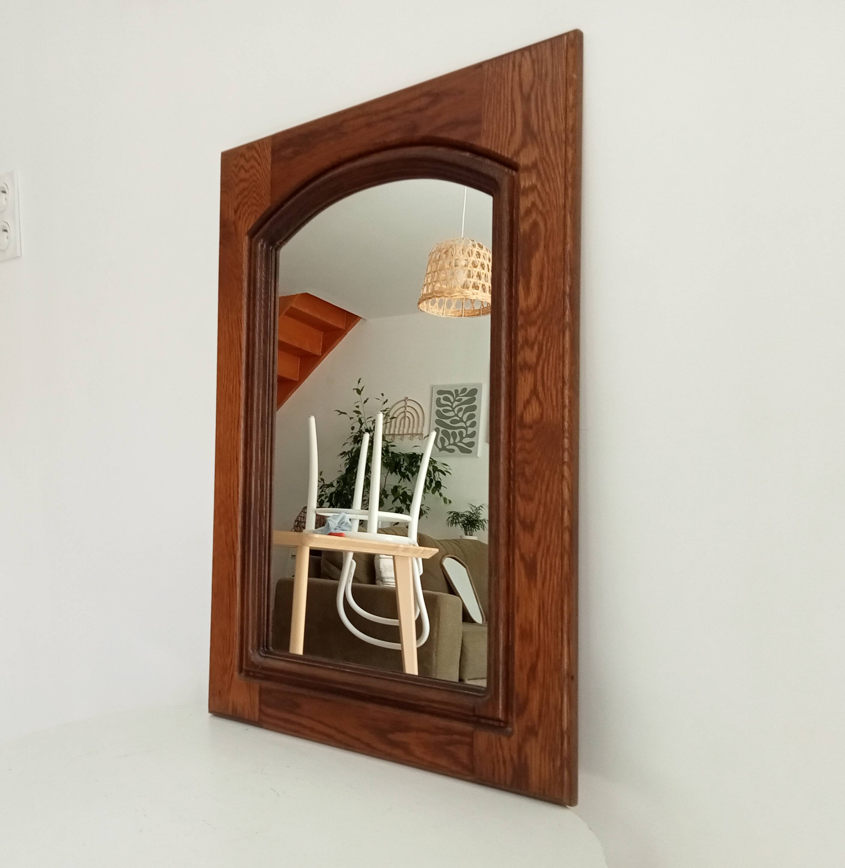 Miroir vintage rustique années 70/80