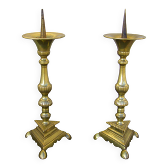 Pair of vintage candle holders