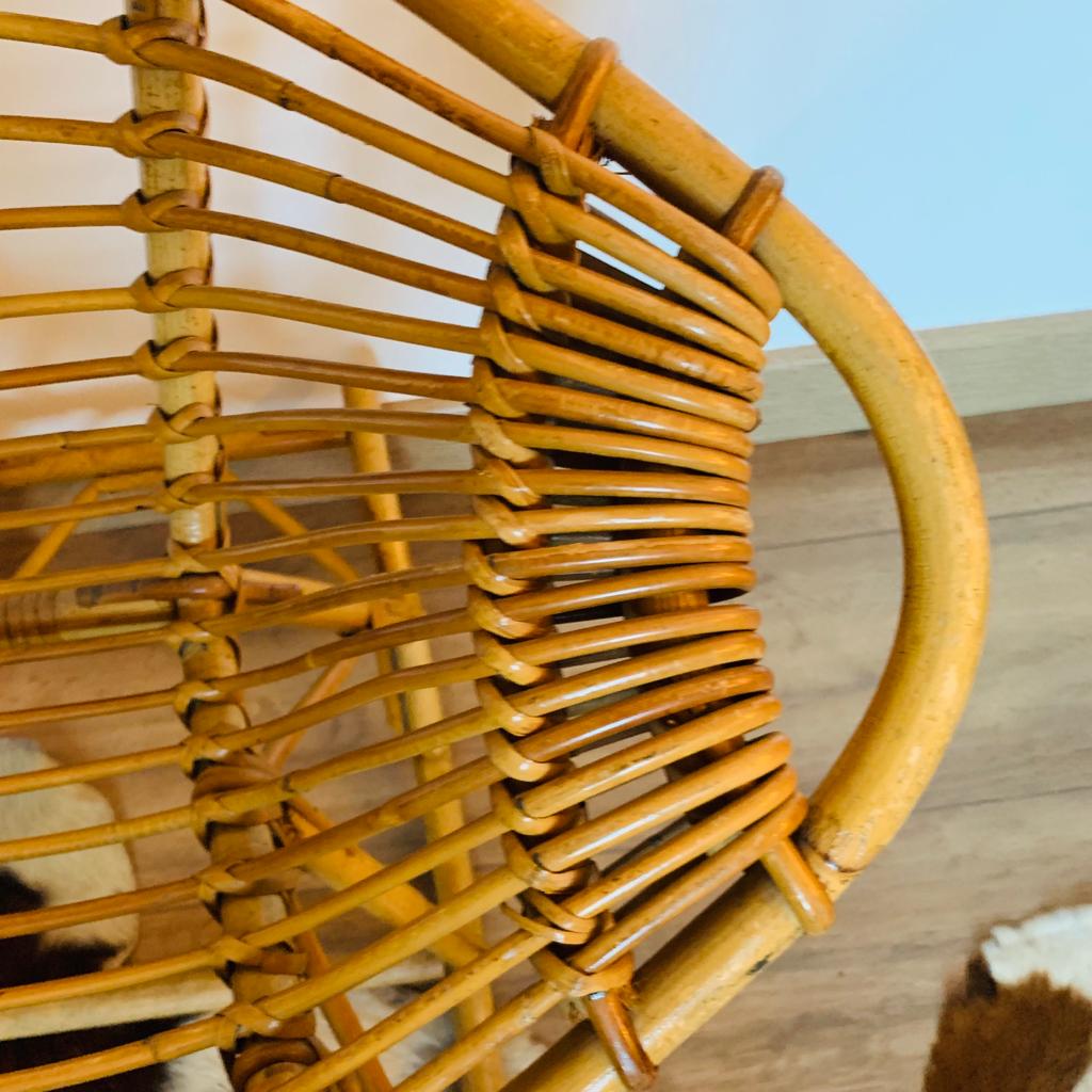 Children's rocking-chair in rattan