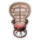 Emmanuelle rattan armchair Peacock 1960