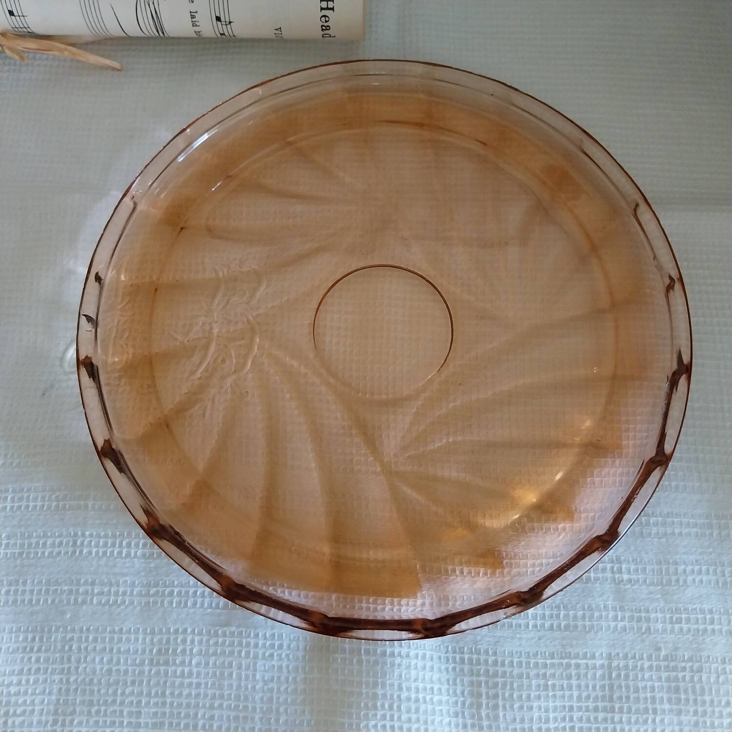 Dish and its pressed glass cloche