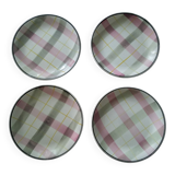 Set of 4 Digoin Sarreguemines flat plates
