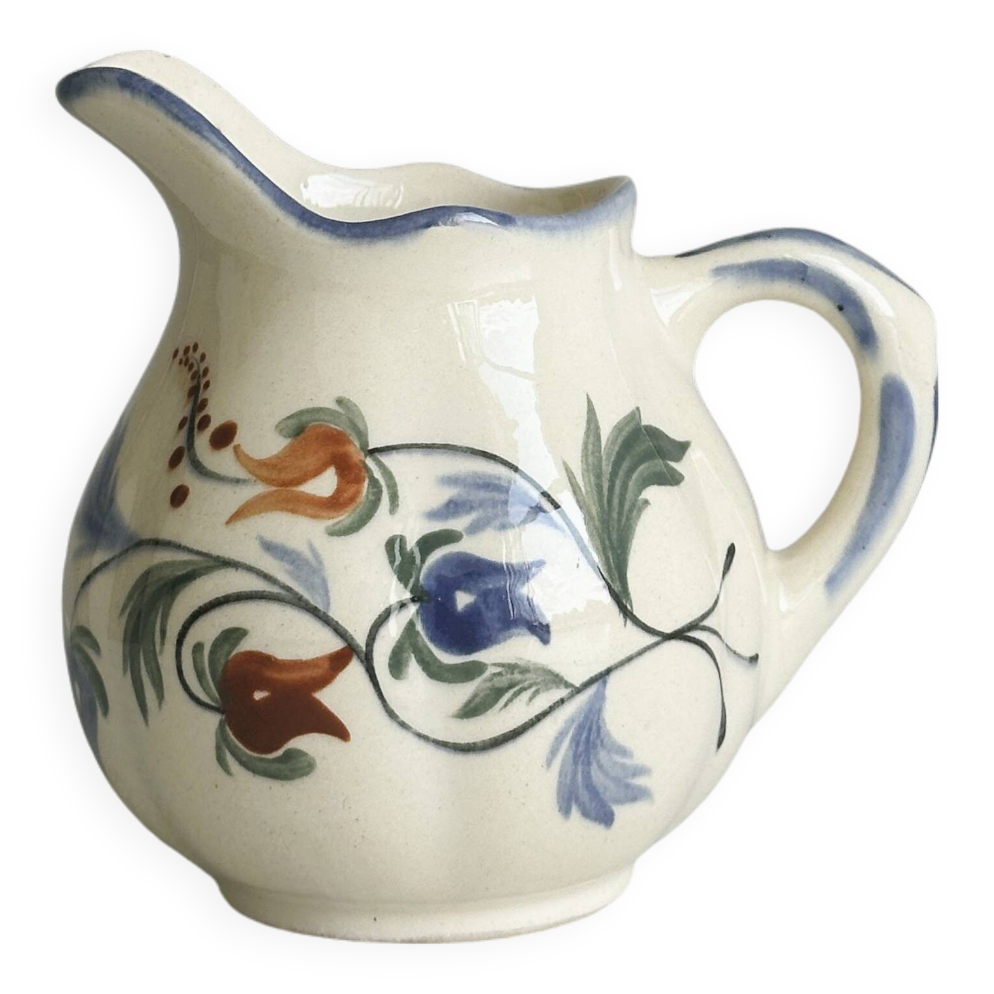 Saucière en céramique, pot à lait peint à la main