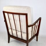Art Deco Beige Boucle Armchair, 1960s