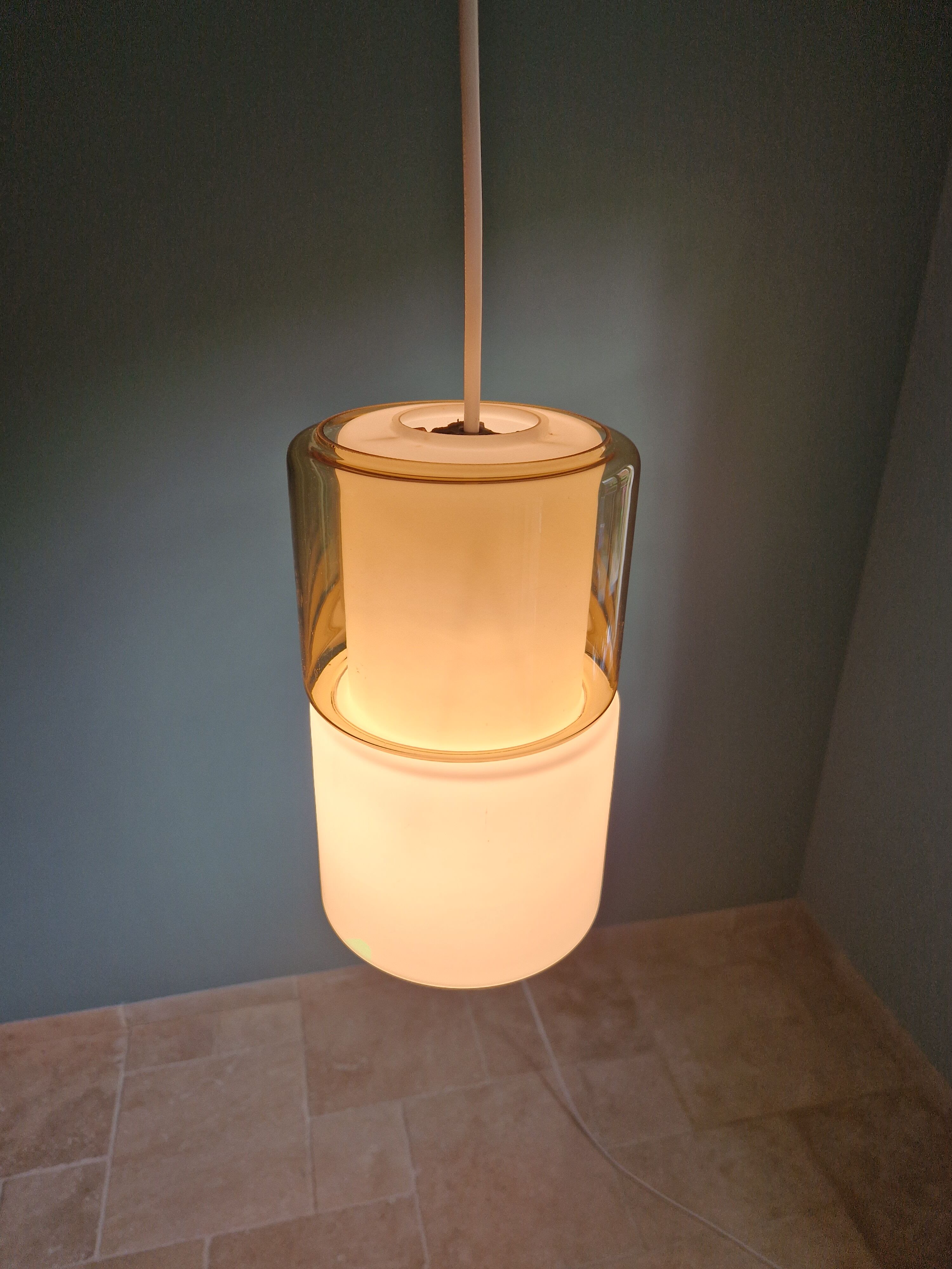 Suspension in opaline and colored glass, Peill & Putzler, 60s