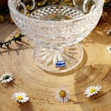 Coupe ancienne en cristal Bourdon sur pied
