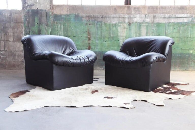 Fauteuil sculpturale rembourrée post-moderne 1980