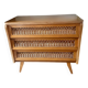 Commode vintage rotin & bois