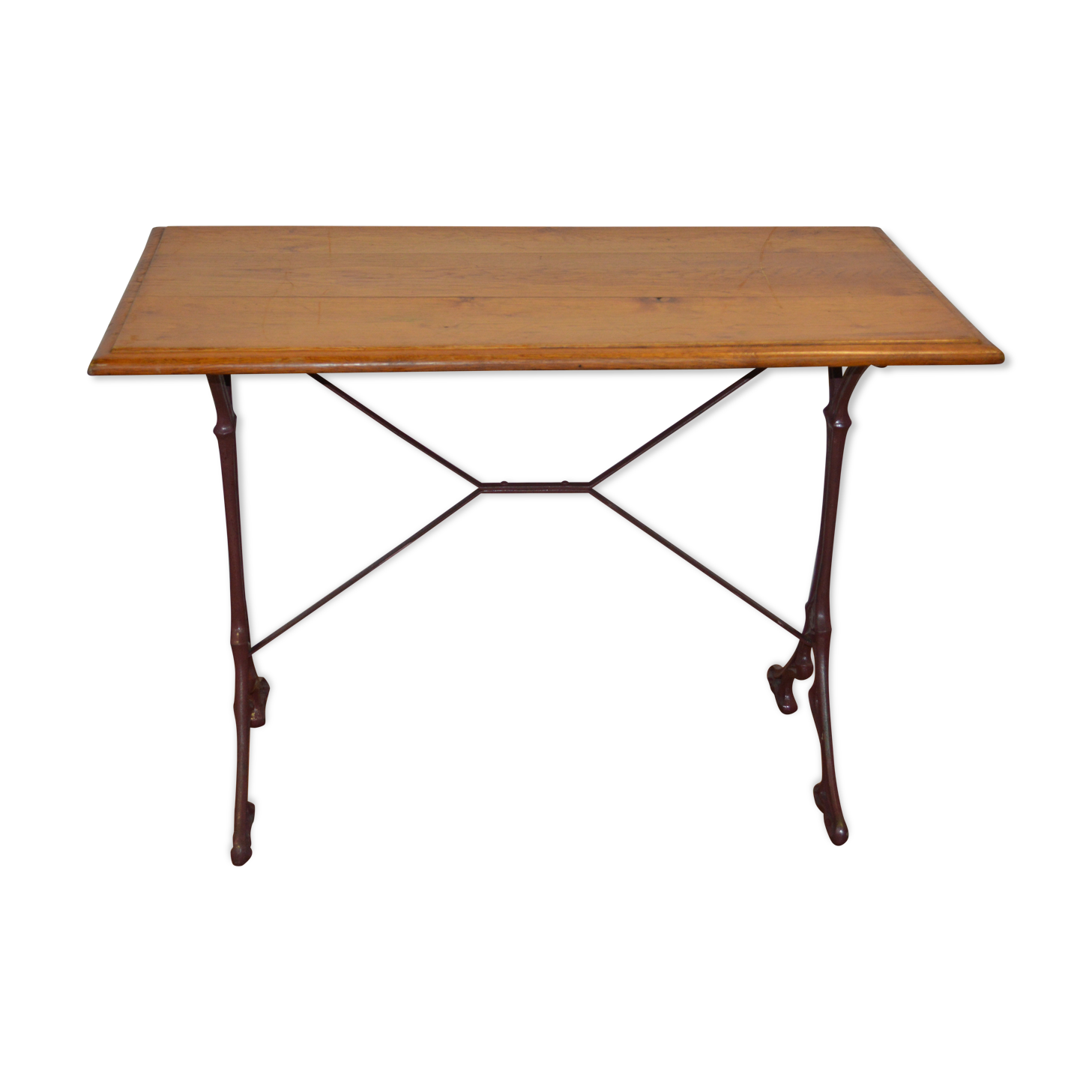 Oak and cast-iron bistro table