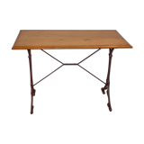 Oak and cast-iron bistro table