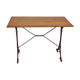 Oak and cast-iron bistro table