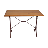 Oak and cast-iron bistro table