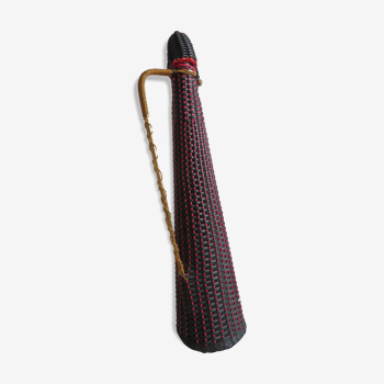 Red and black scoubidou bottle