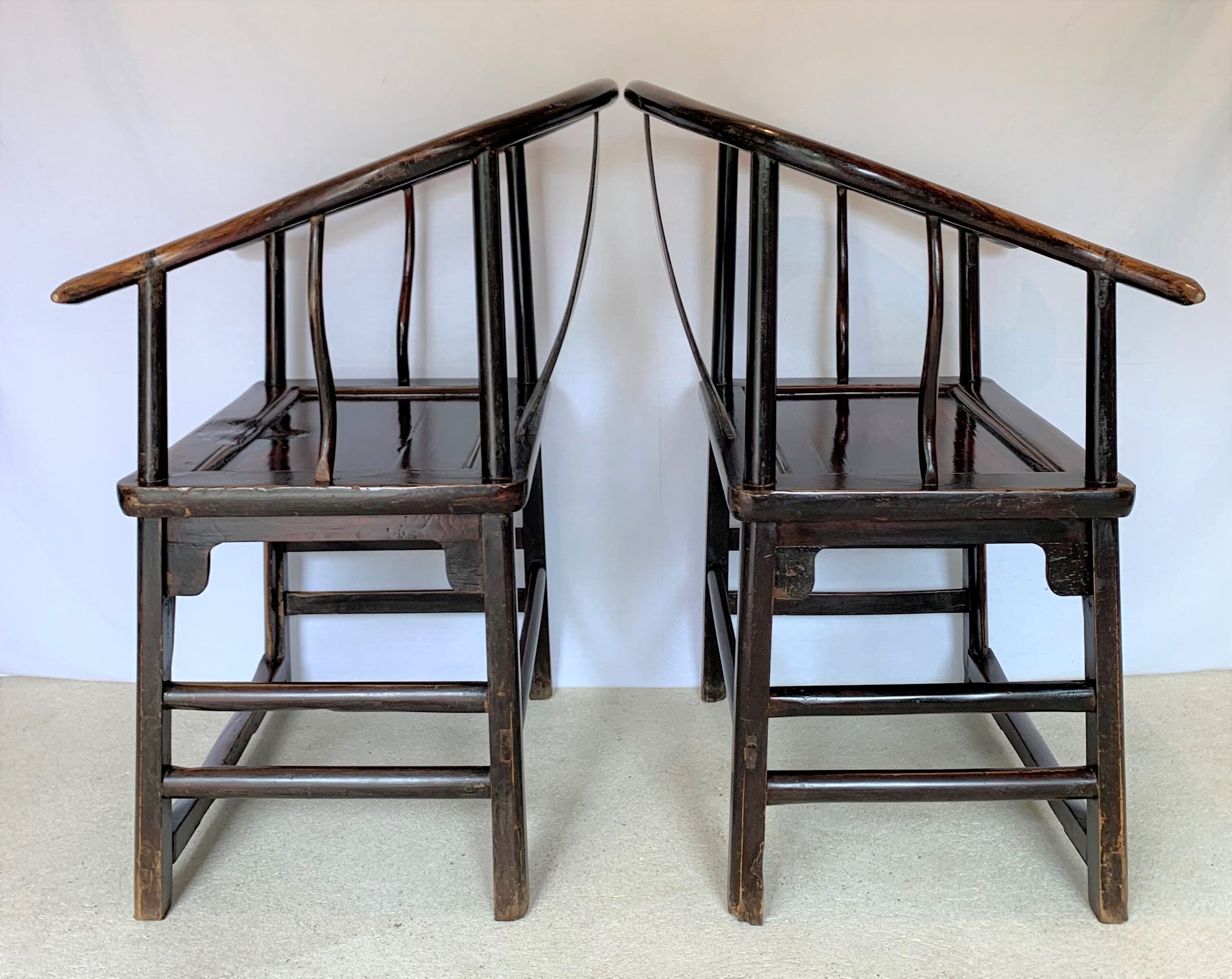 Pair of Chinese armchairs