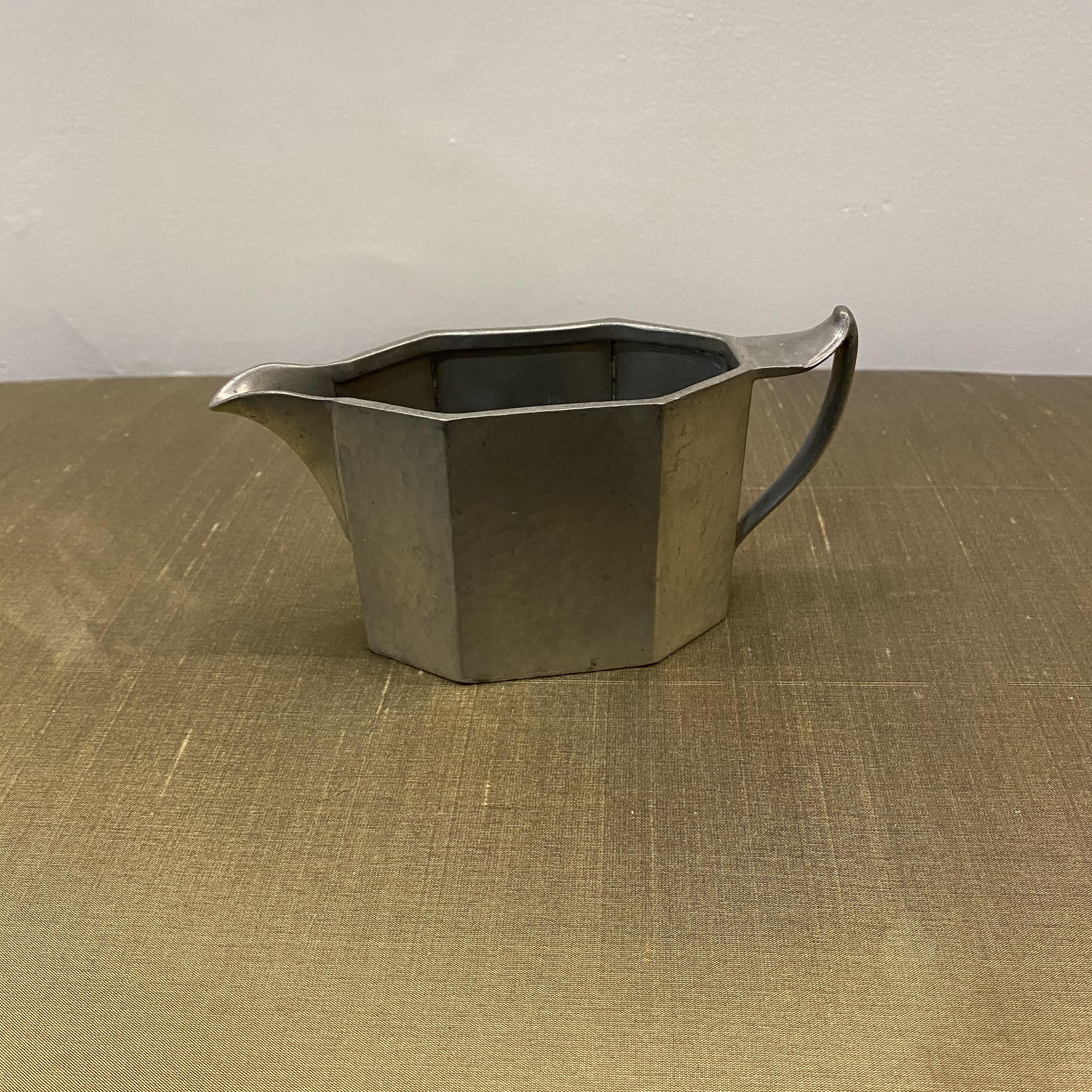 Art deco tea and coffee set in silver plated copper pewter craftsmen