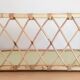 Vintage rattan wicker wall shelf