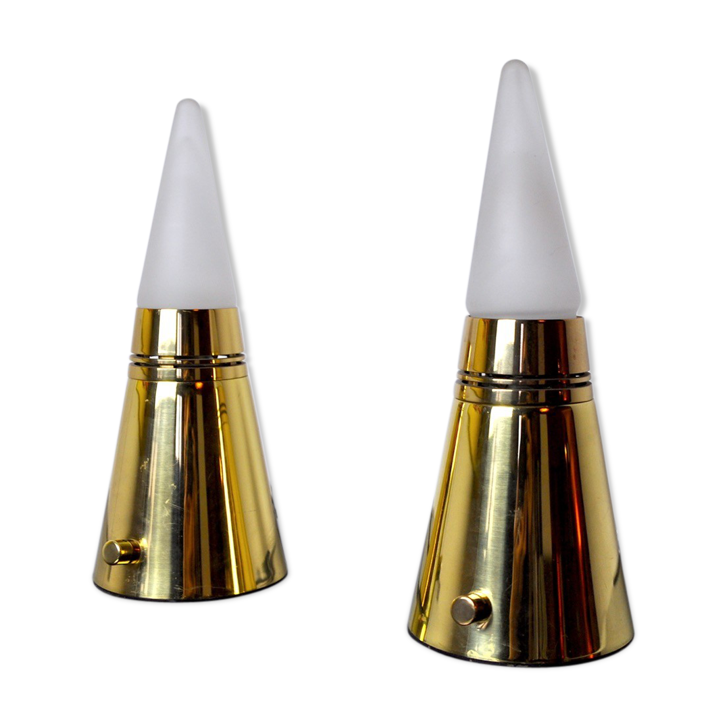 Pair of Venini Pyramidal Lamps 1970