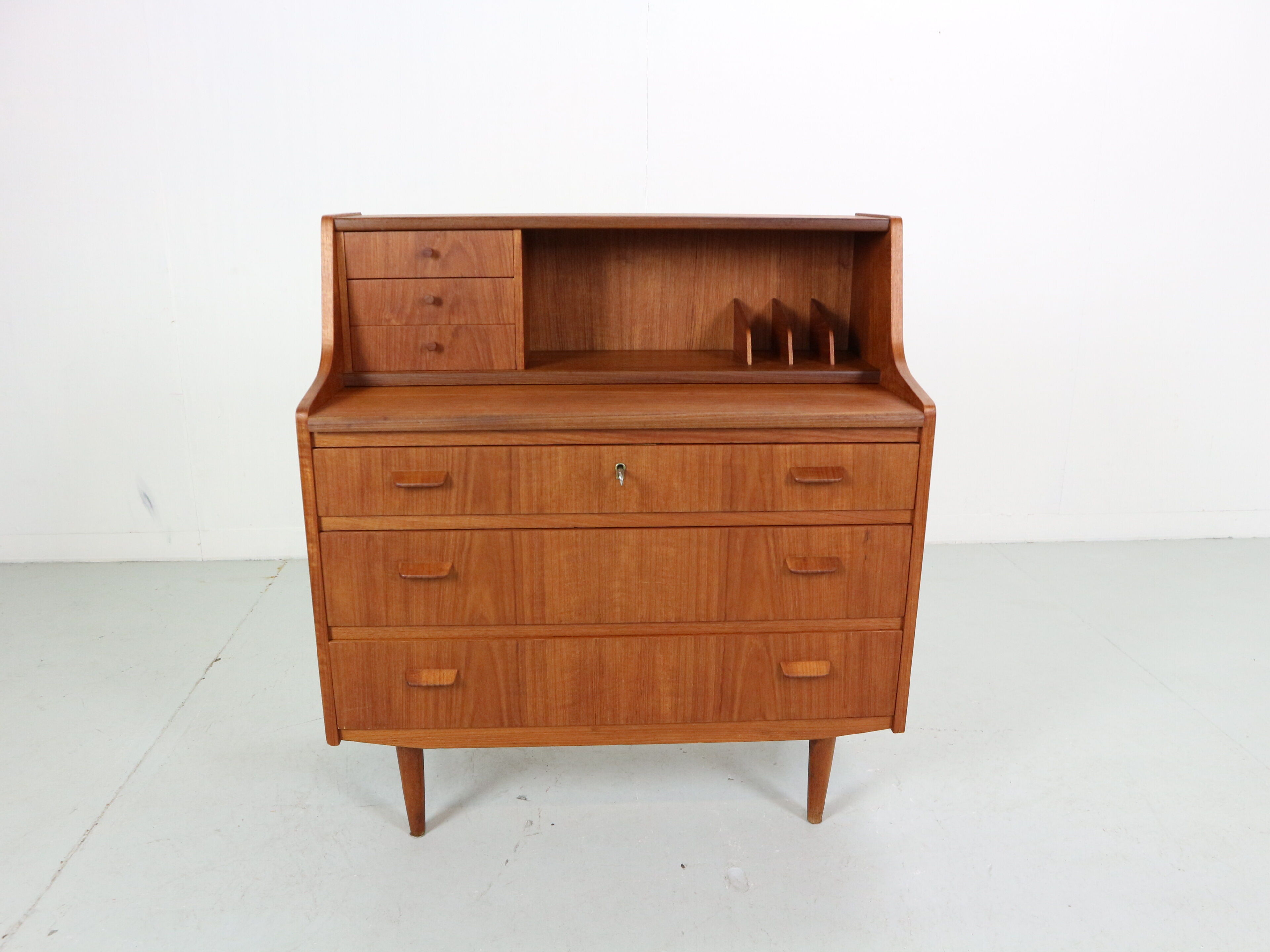 Mid- Century modern teak secretary- cabinet, 1960 Denmark