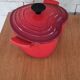 Cocotte Le Creuset . Heart cast iron cherry color.