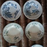 10 antique deep plates in ironstone