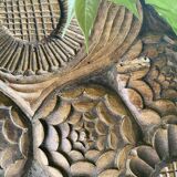 Antique Swiss carved wooden panel