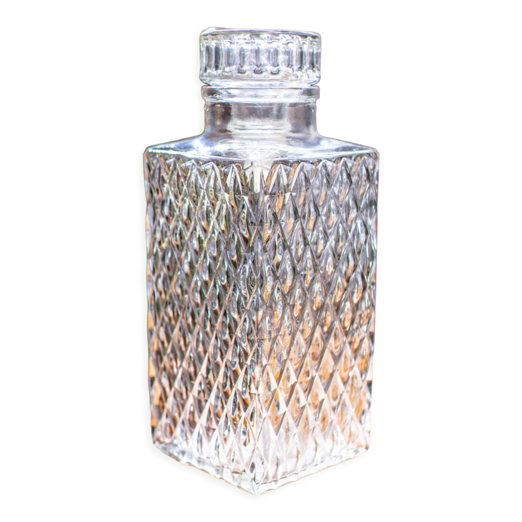 Antique whisky decanter signed r