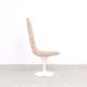 Set of 4 vintage velvet tulip swivel chairs, 1970s